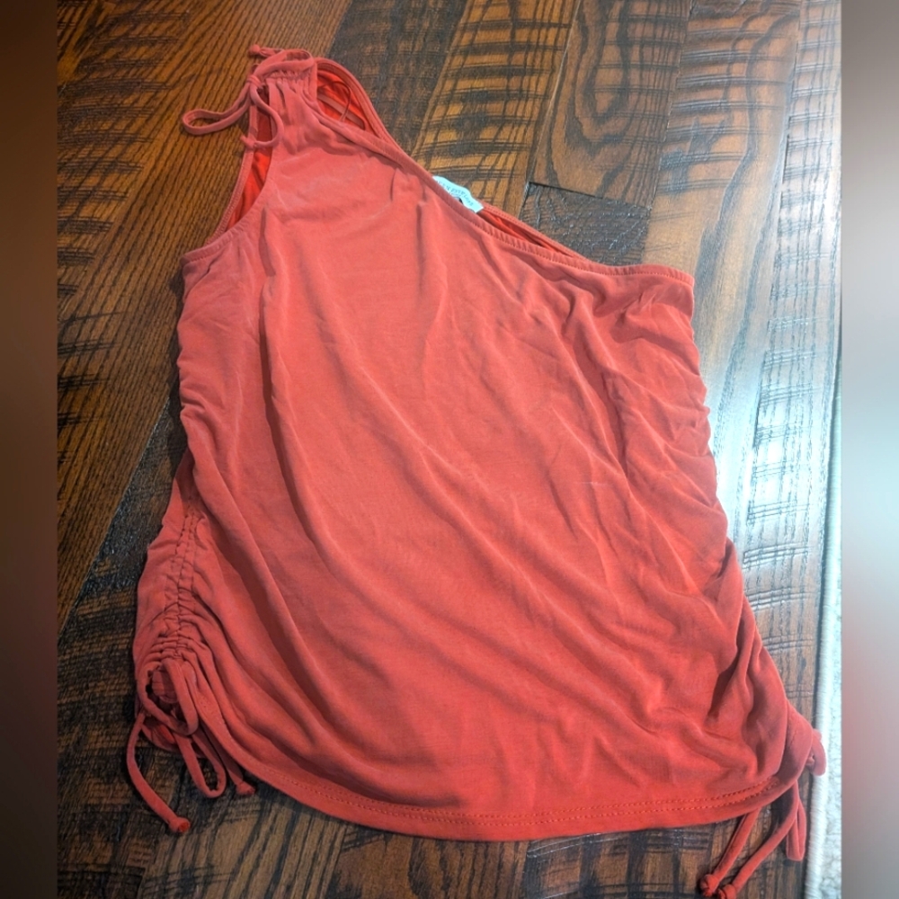 Green Envelope One Shoulder Tank